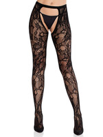 Leg Avenue Selene Lace Crotchless Tights