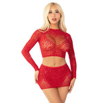 Leg Avenue Wildest Dreams Crop Top and Skirt Set