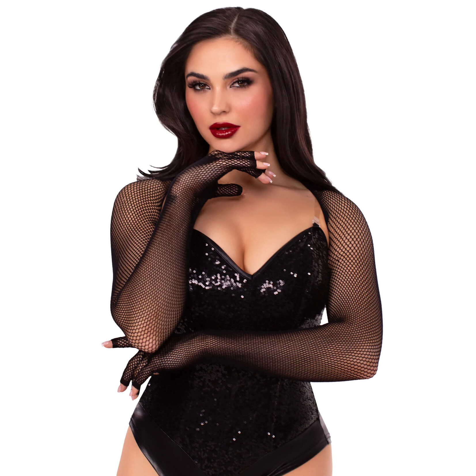 Leg Avenue Fishnet Fingerless Gloved Shrug