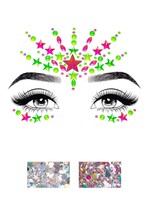 Leg Avenue Vibe Neon Black Light Face Jewels