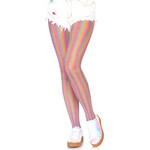 Leg Avenue Colored Lurex Shimmer Rainbow Striped Fishnet Tights