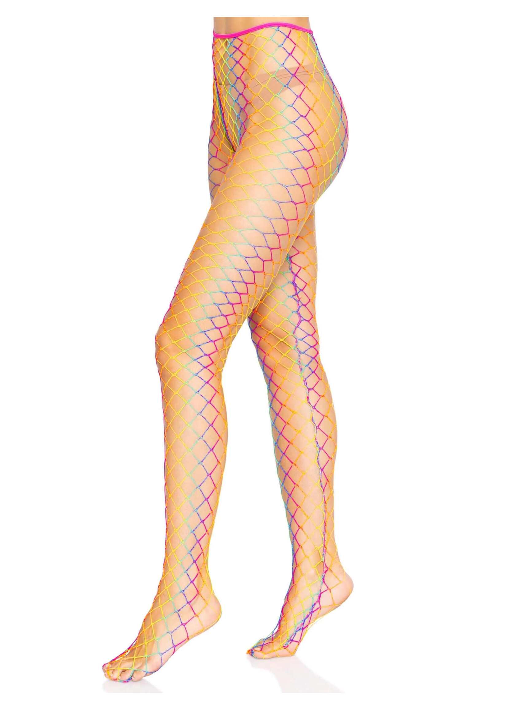 Leg Avenue Ombre Rainbow Woven Net Tights