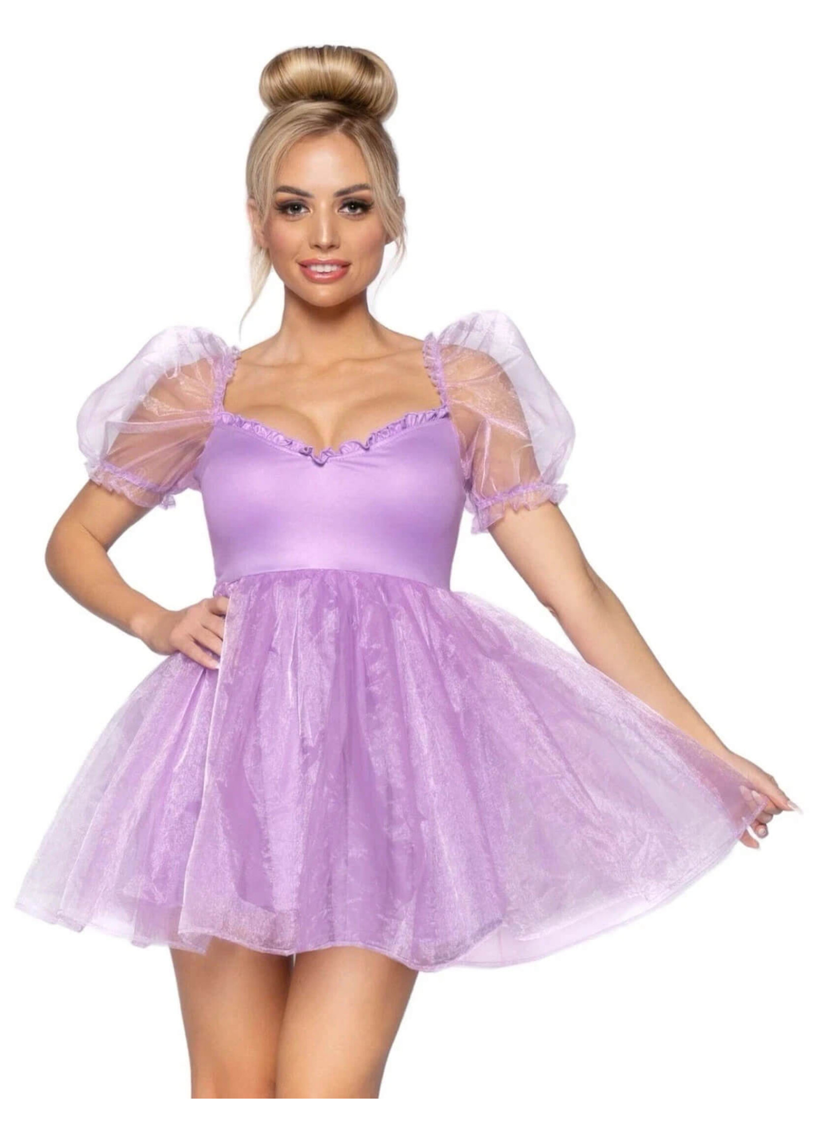 Leg Avenue Frosted Organza Babydoll Dress