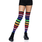 Leg Avenue Acrylic Rainbow Striped Thigh High Socks