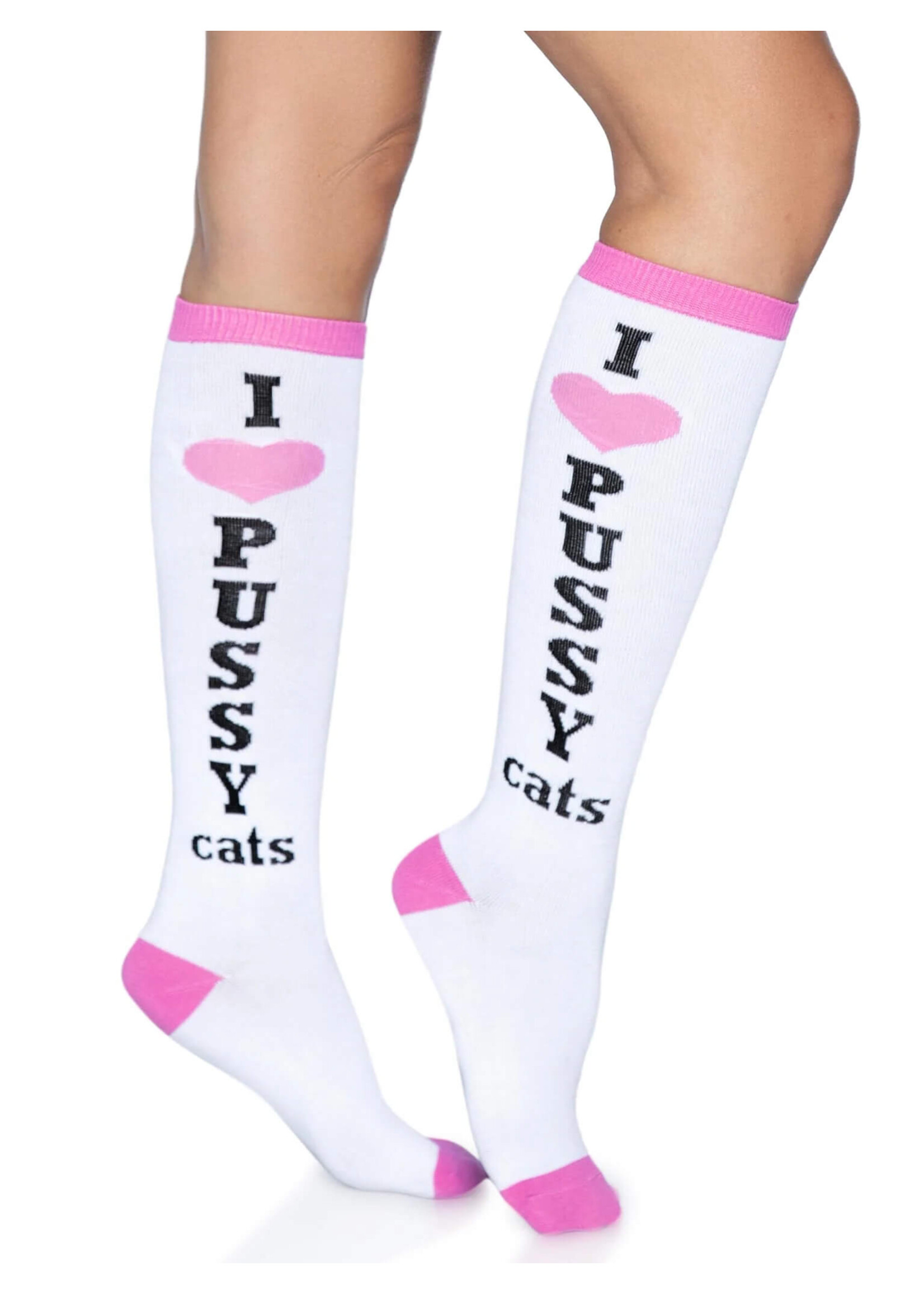 Leg Avenue Pussycat Knee Socks