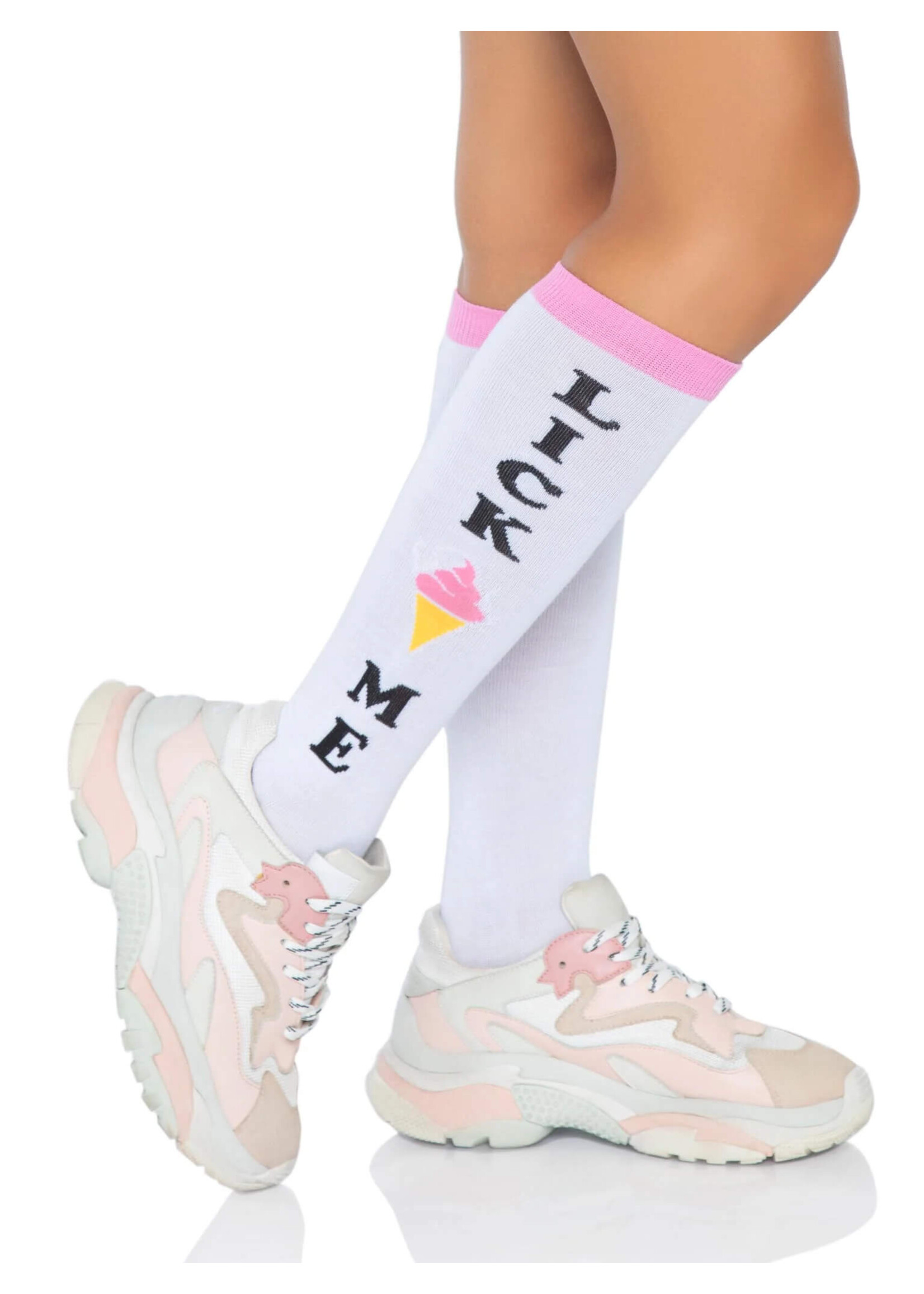 Leg Avenue Lick Me Knee Socks