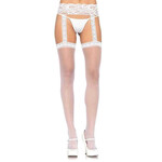 Leg Avenue Sheer Thigh High W/ Lace Garter