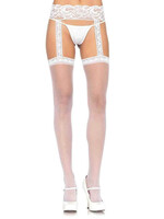 Leg Avenue Sheer Thigh High W/ Lace Garter