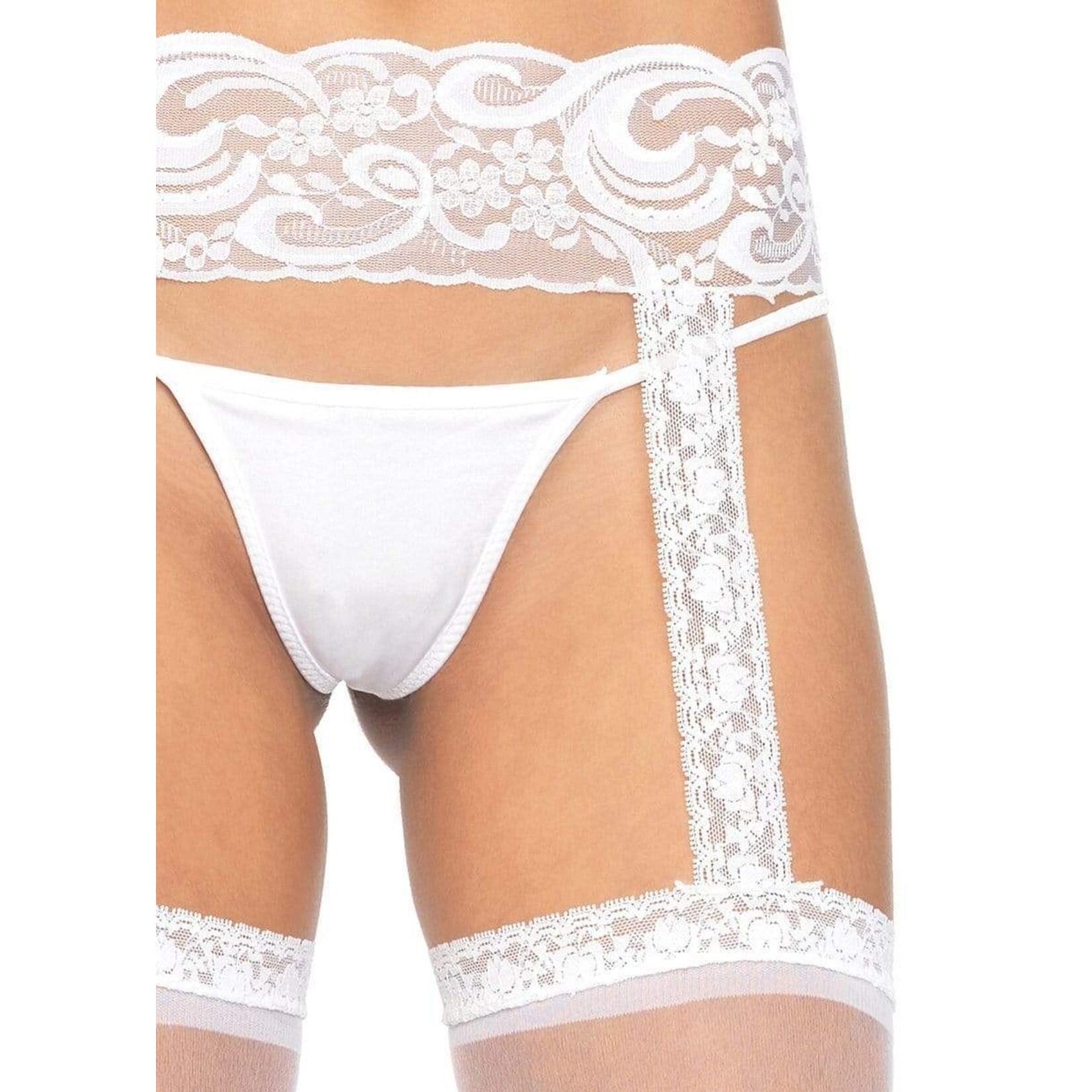 Leg Avenue Sheer Thigh High W/ Lace Garter