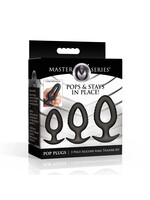 Pop Plugs 3 Piece Hollow Silicone Anal Trainer Set