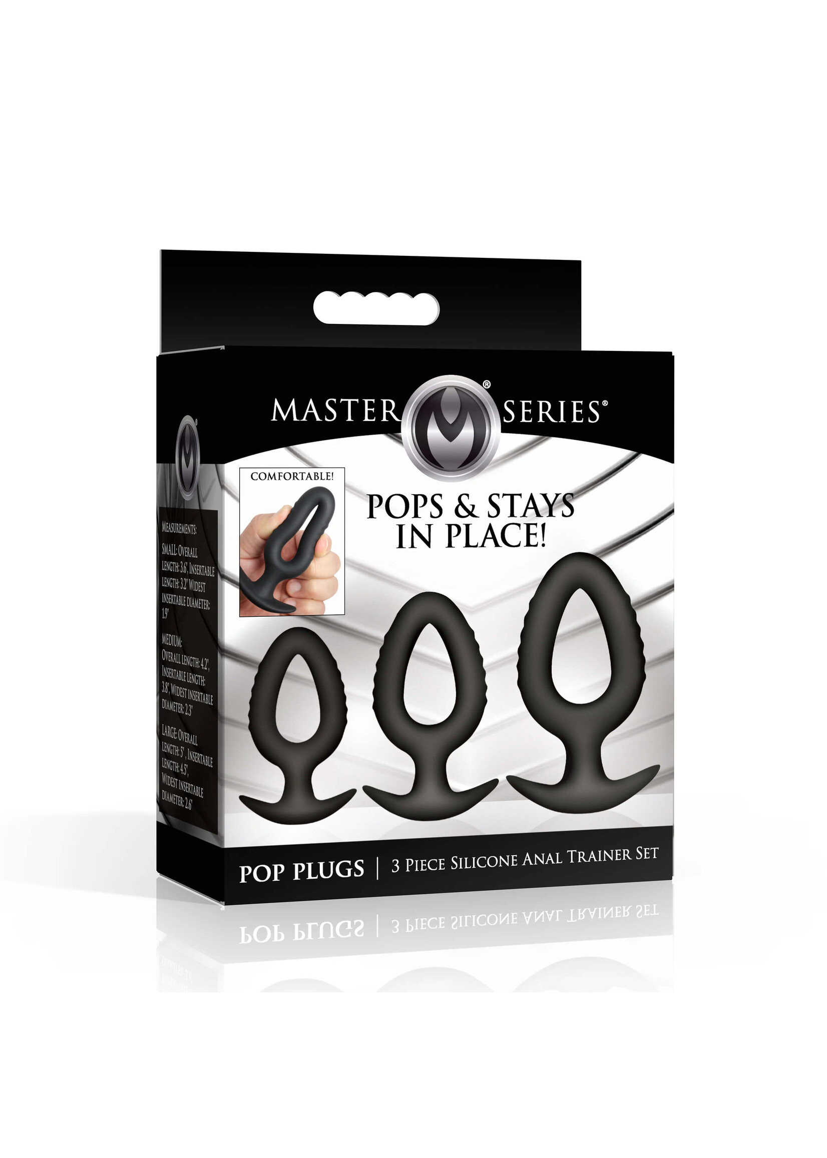 Pop Plugs 3 Piece Hollow Silicone Anal Trainer Set