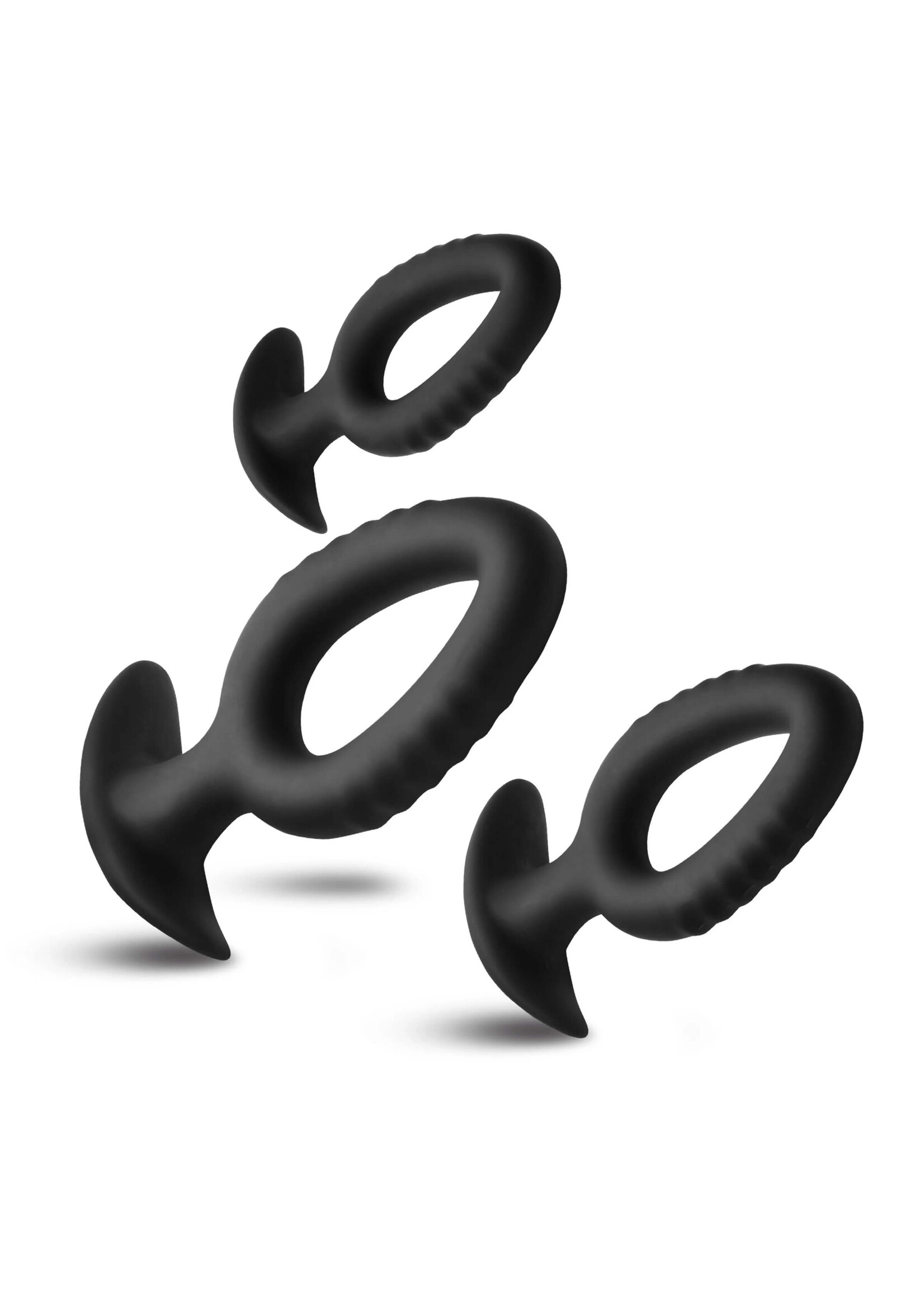 Pop Plugs 3 Piece Hollow Silicone Anal Trainer Set