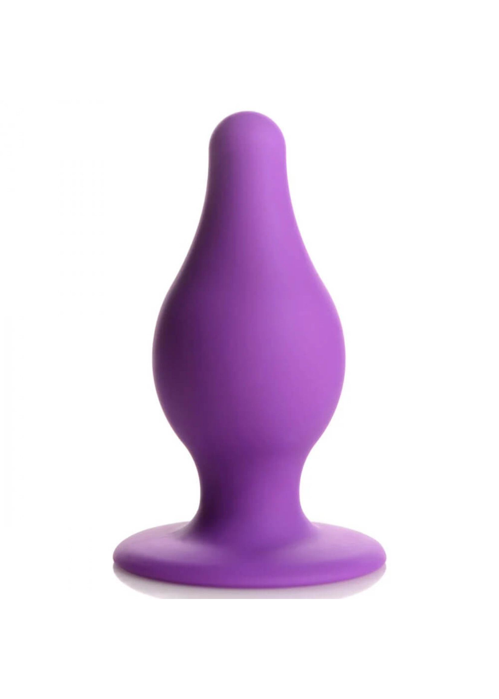 Squeeze-It Squeezable Tapered Medium Anal Plug - Purple