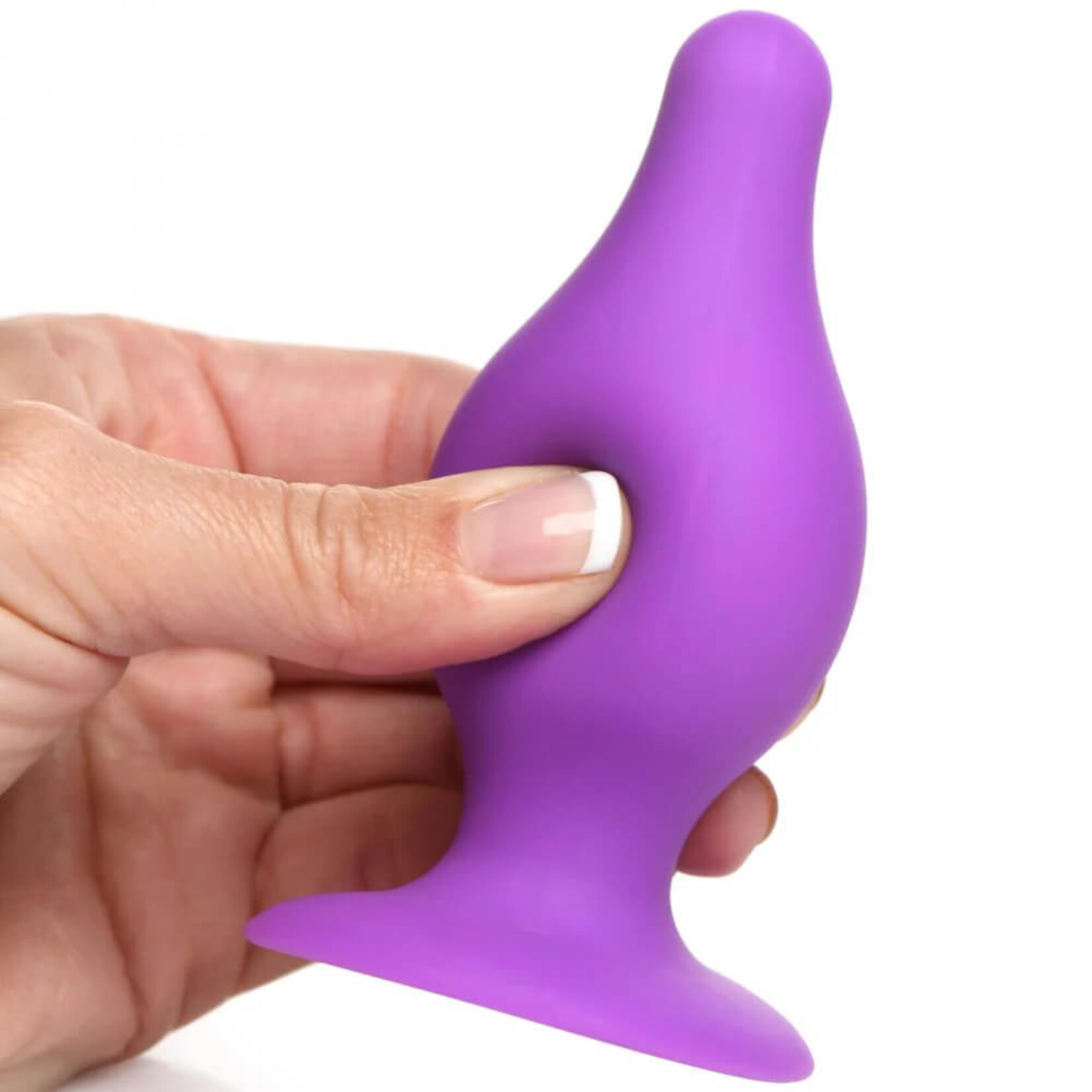 Squeeze-It Squeezable Tapered Medium Anal Plug - Purple