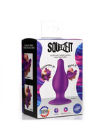 Squeeze-It Squeezable Tapered Medium Anal Plug - Purple