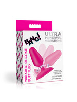 Bang Flexible Vibrating Silicone Butt Plug - Pink