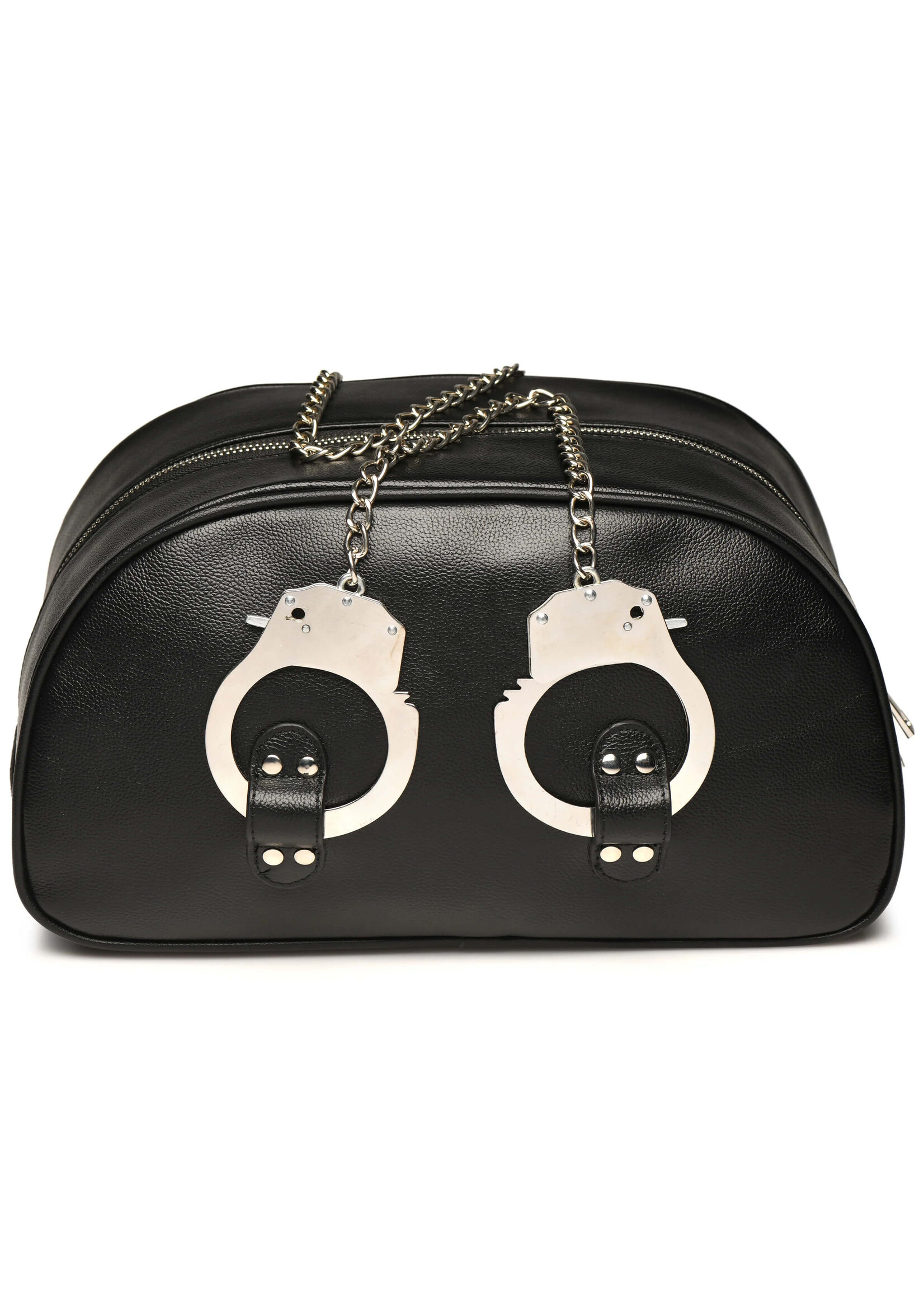 Cuffed and Loaded Travel Bag with Handcuff Handles