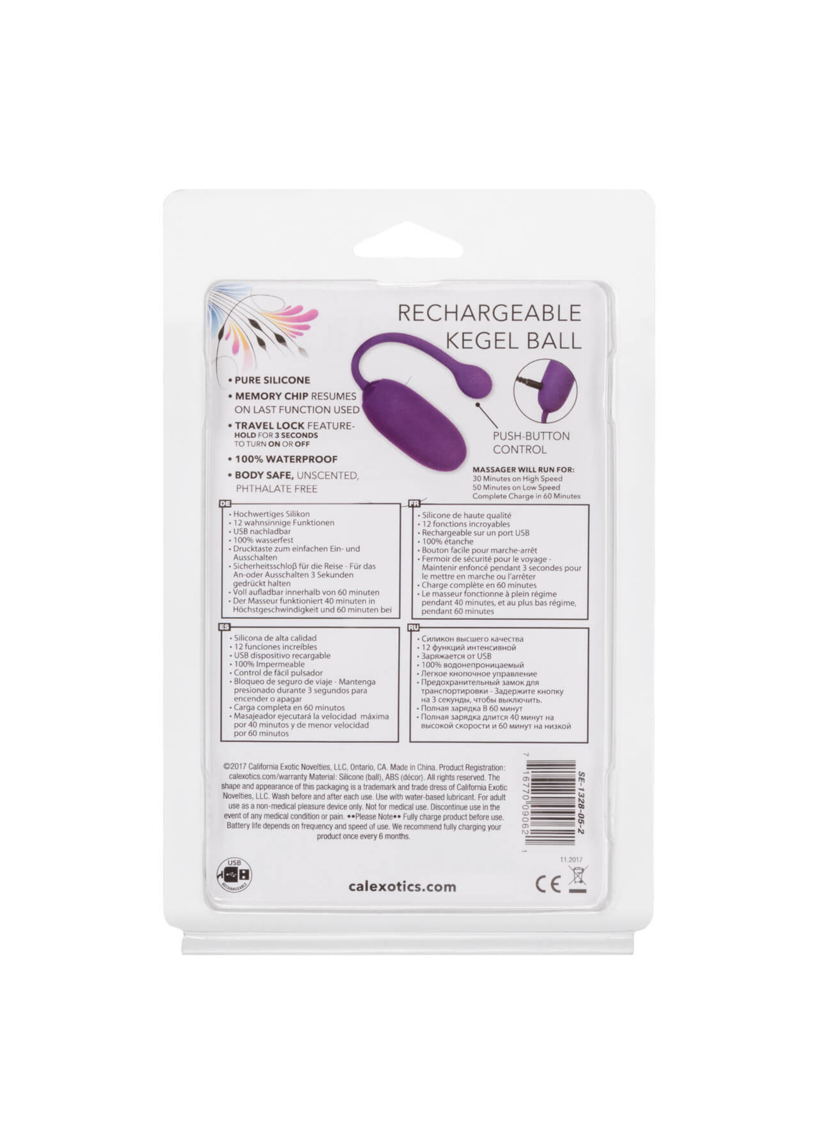 Cal Exotic Novelties Rechargeable Kegel Ball Starter Purple
