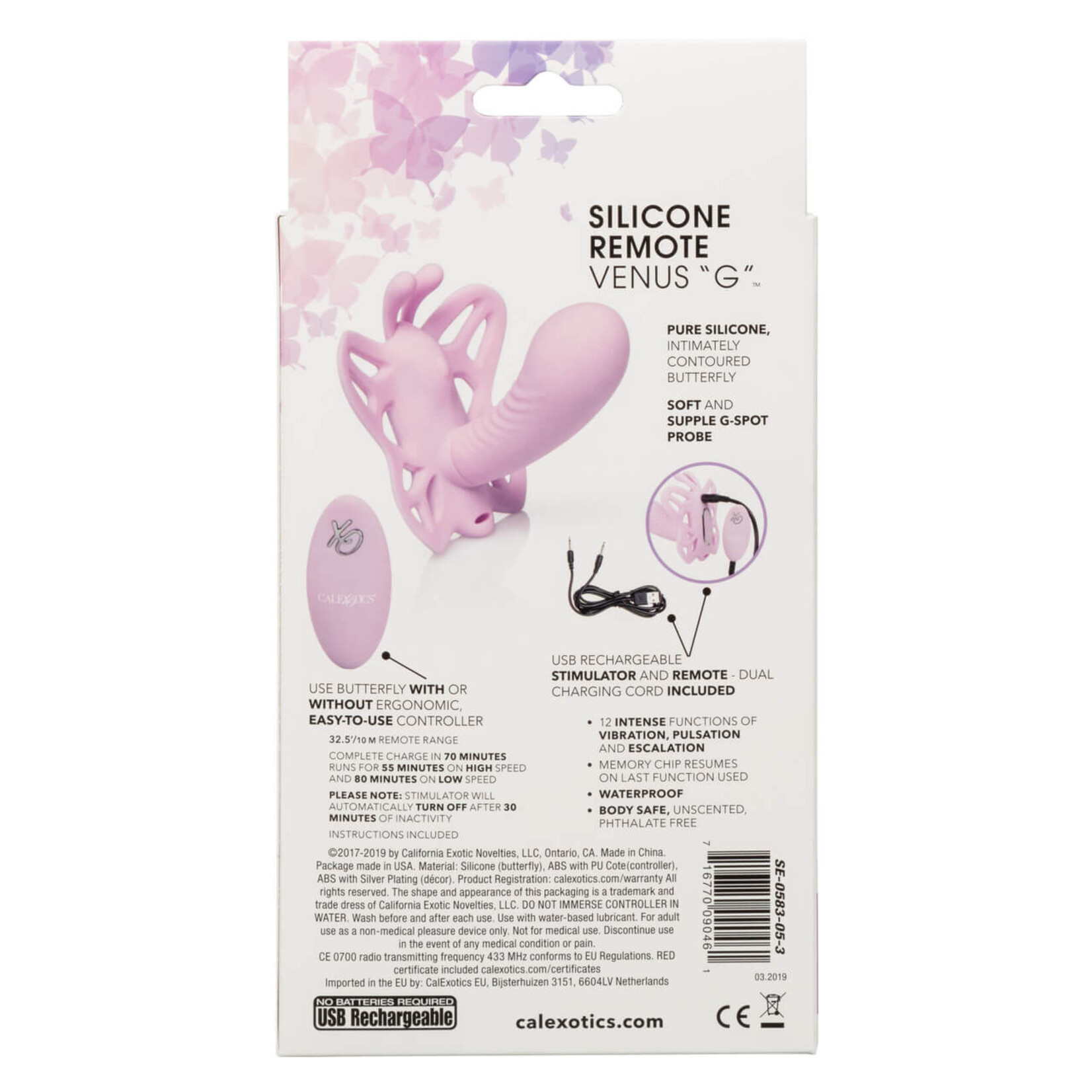 Cal Exotic Novelties Venus "G" Butterfly Silicone Remote
