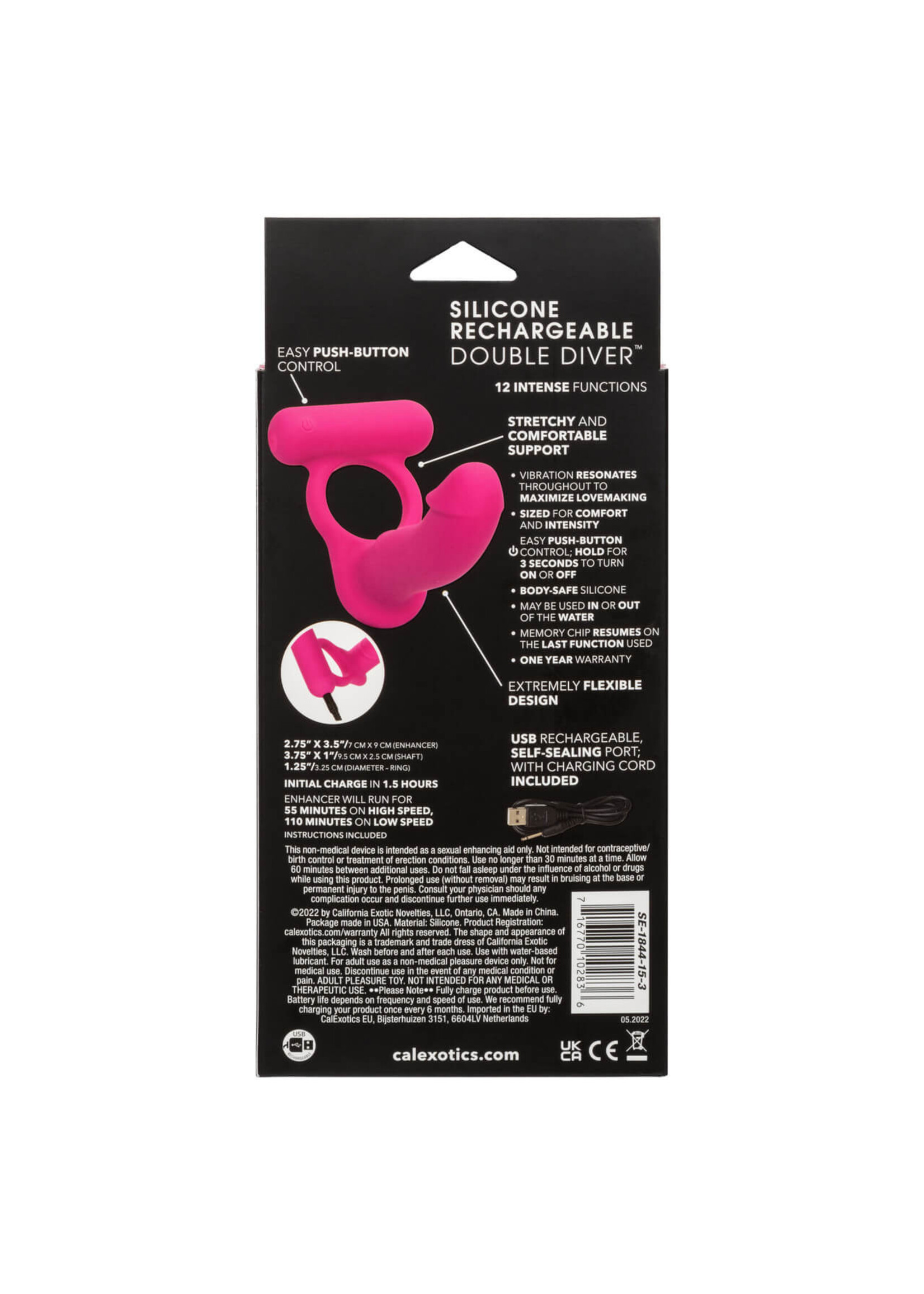 Cal Exotic Novelties Silicone Rechargeable Double Diver