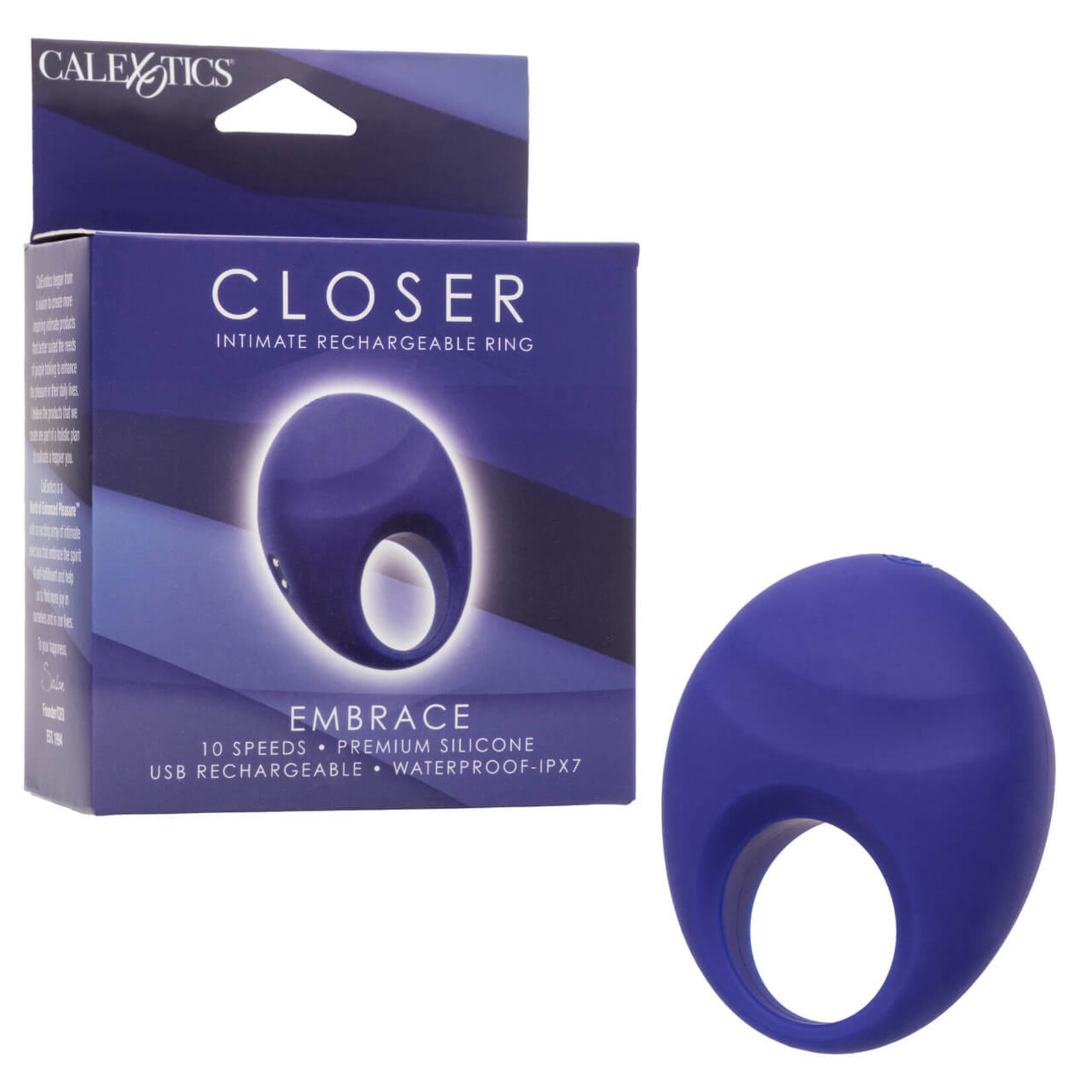 Cal Exotic Novelties Closer Intimate Rechargeable Ring Embrace
