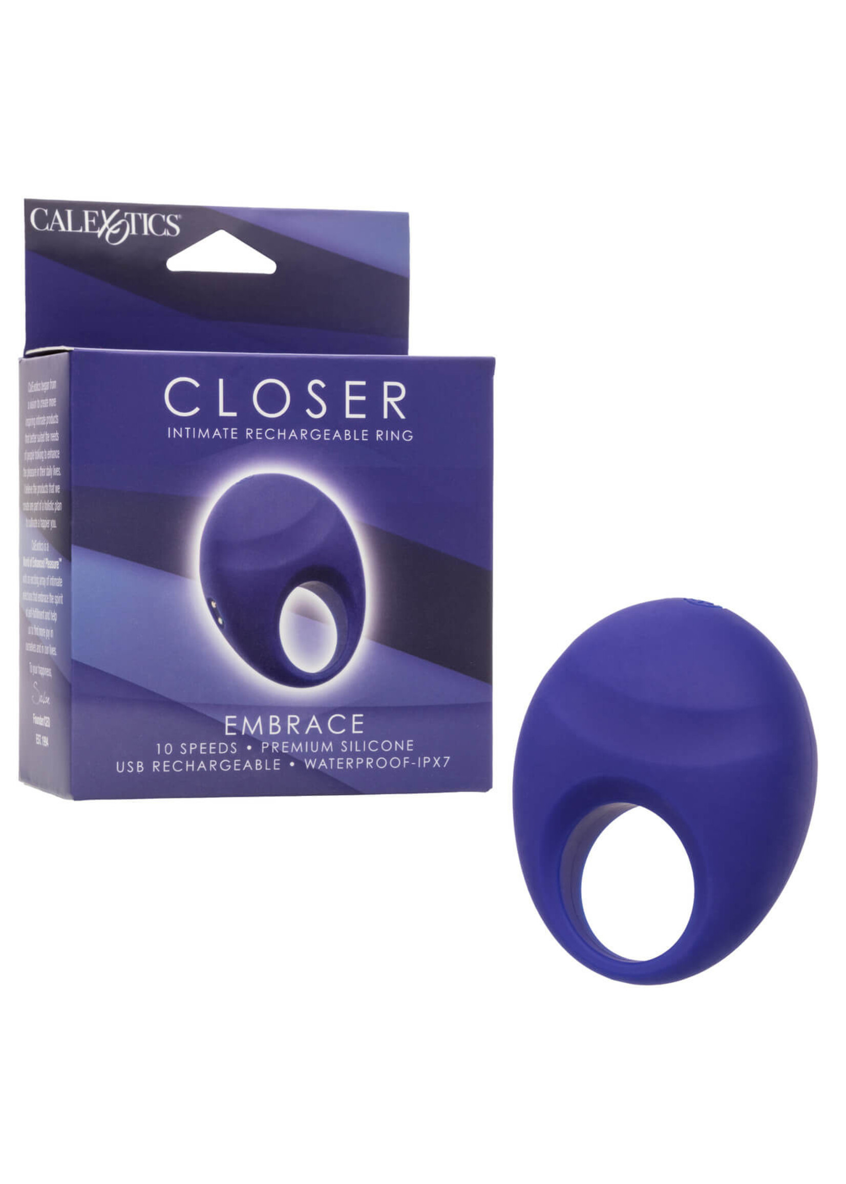 Cal Exotic Novelties Closer Intimate Rechargeable Ring Embrace