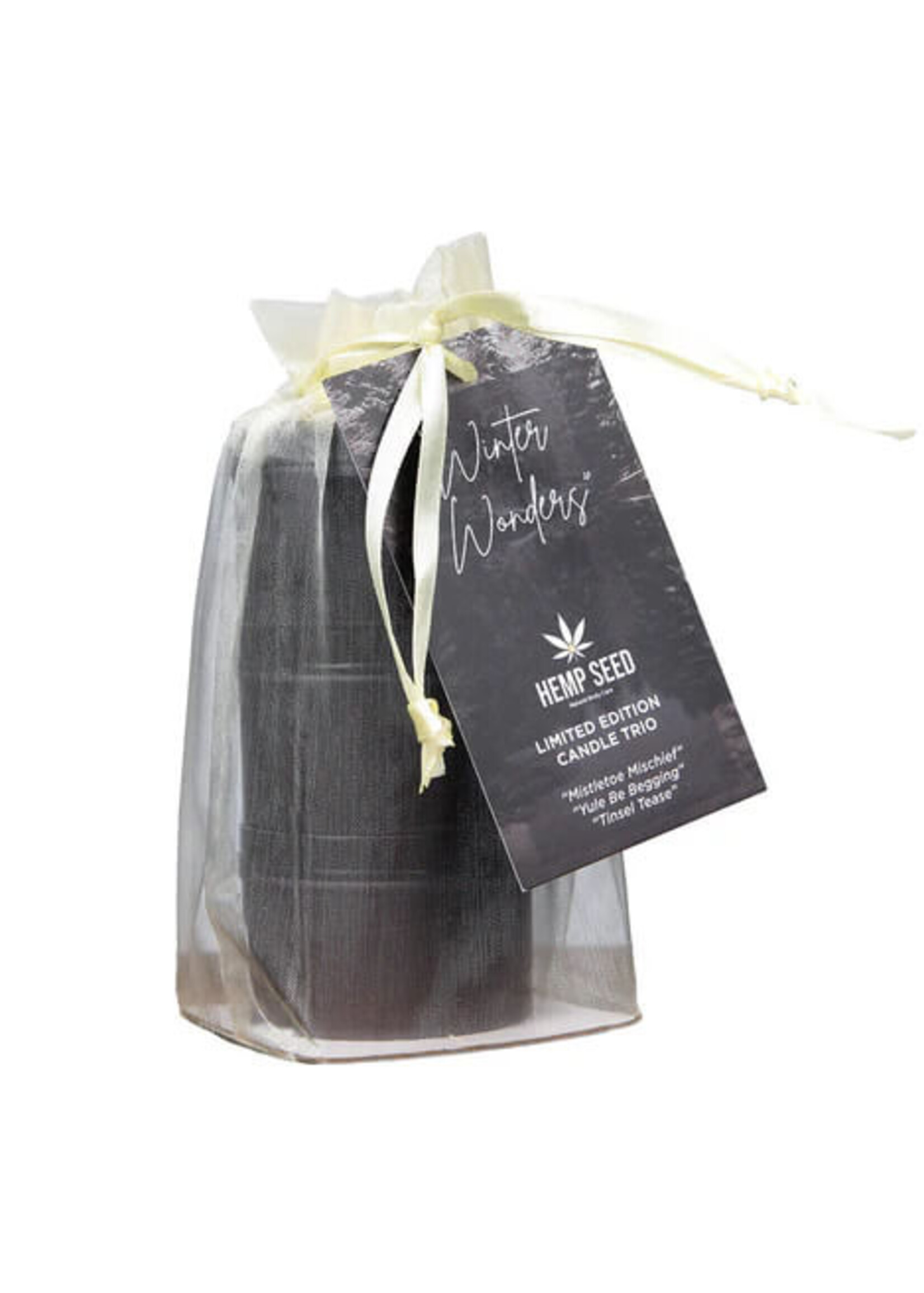 Earthly Body Hemp Seed 3-in-1 Massage Candle Holiday '25 Trio