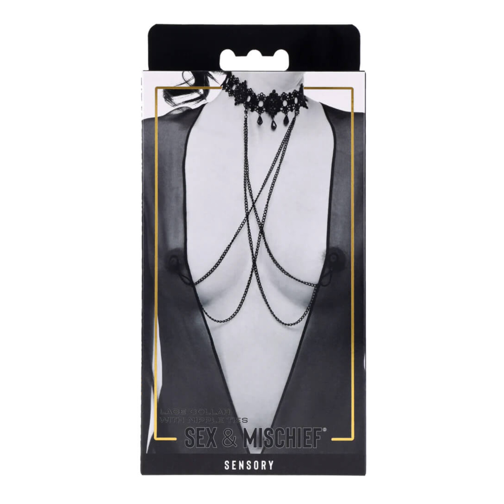 Sportsheets Sportsheets Sex & Mischief Lace Collar with Nipple Ties