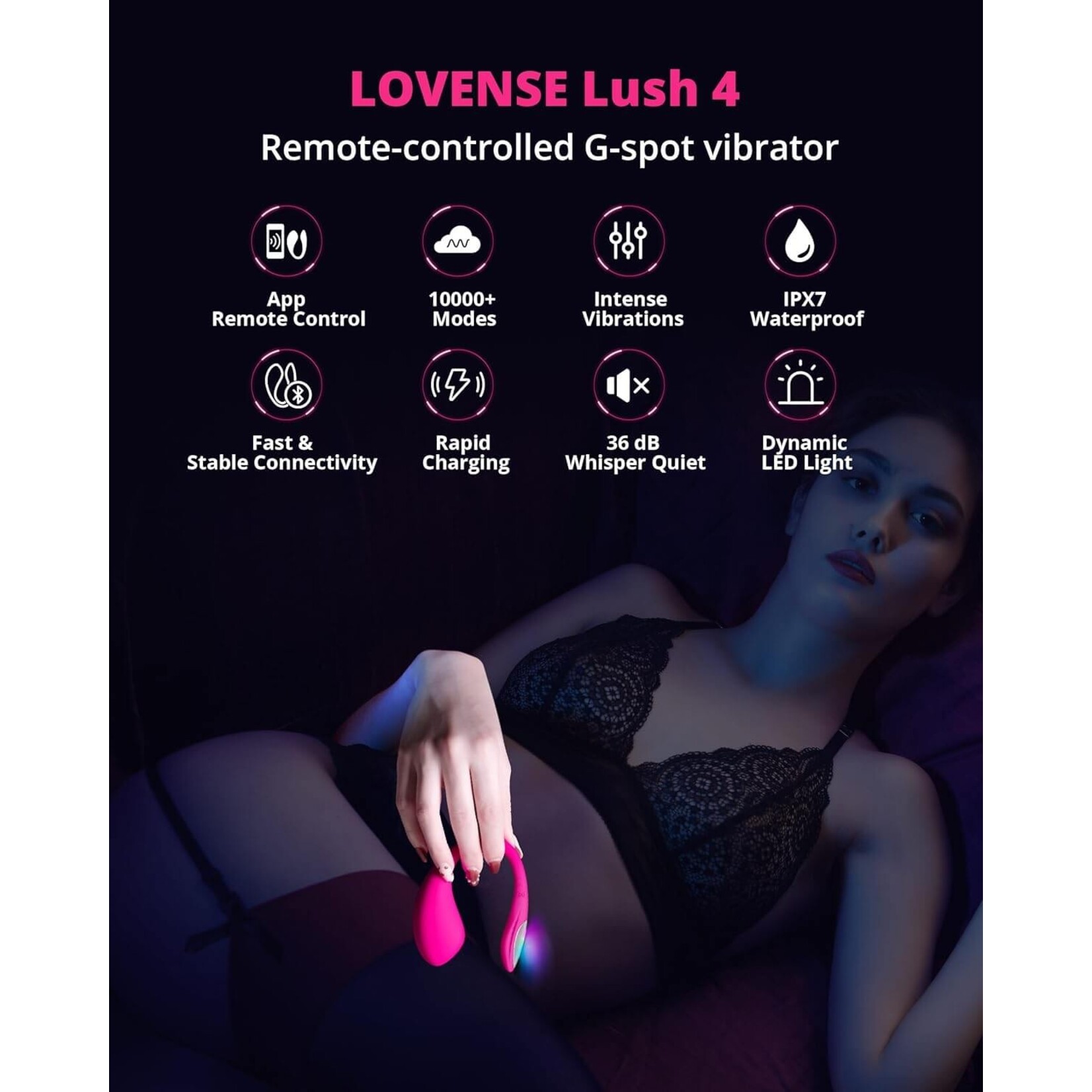 Lovense Lovense Lush 4 Bluetooth Remote-Controlled Egg Vibrator