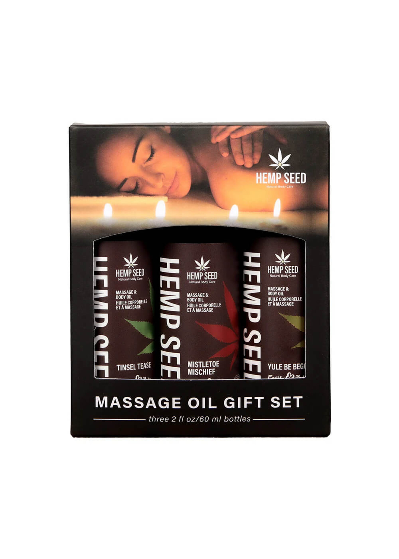 Earthly Body Hemp Seed Holiday '25 Massage Oil Trio Gift Set