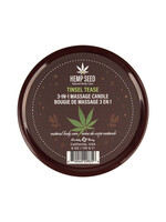 Earthly Body Hemp Seed 3-in-1 Massage Candle Tinsel Tease 6oz