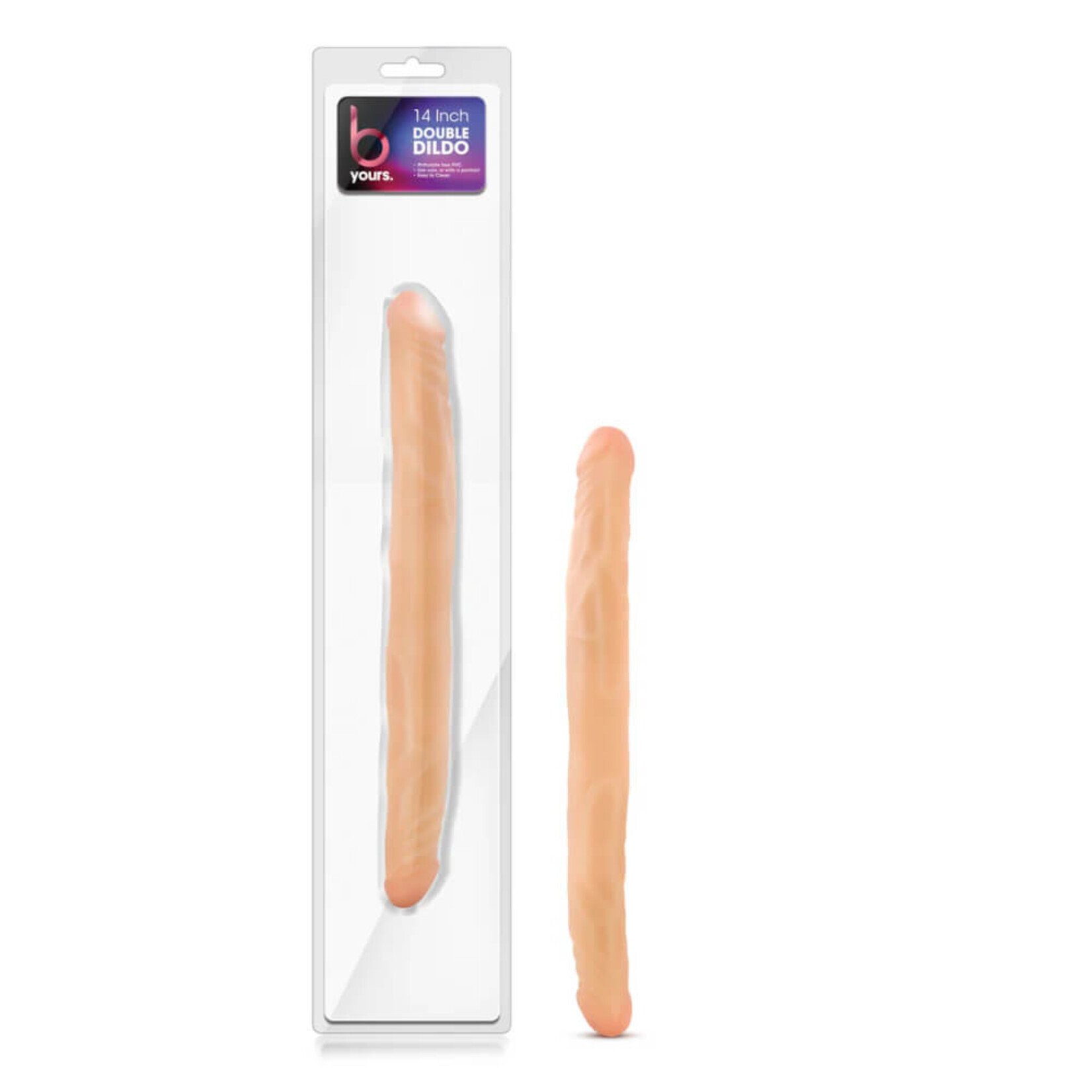 Blush B Yours - 14" Double Dildo - Beige