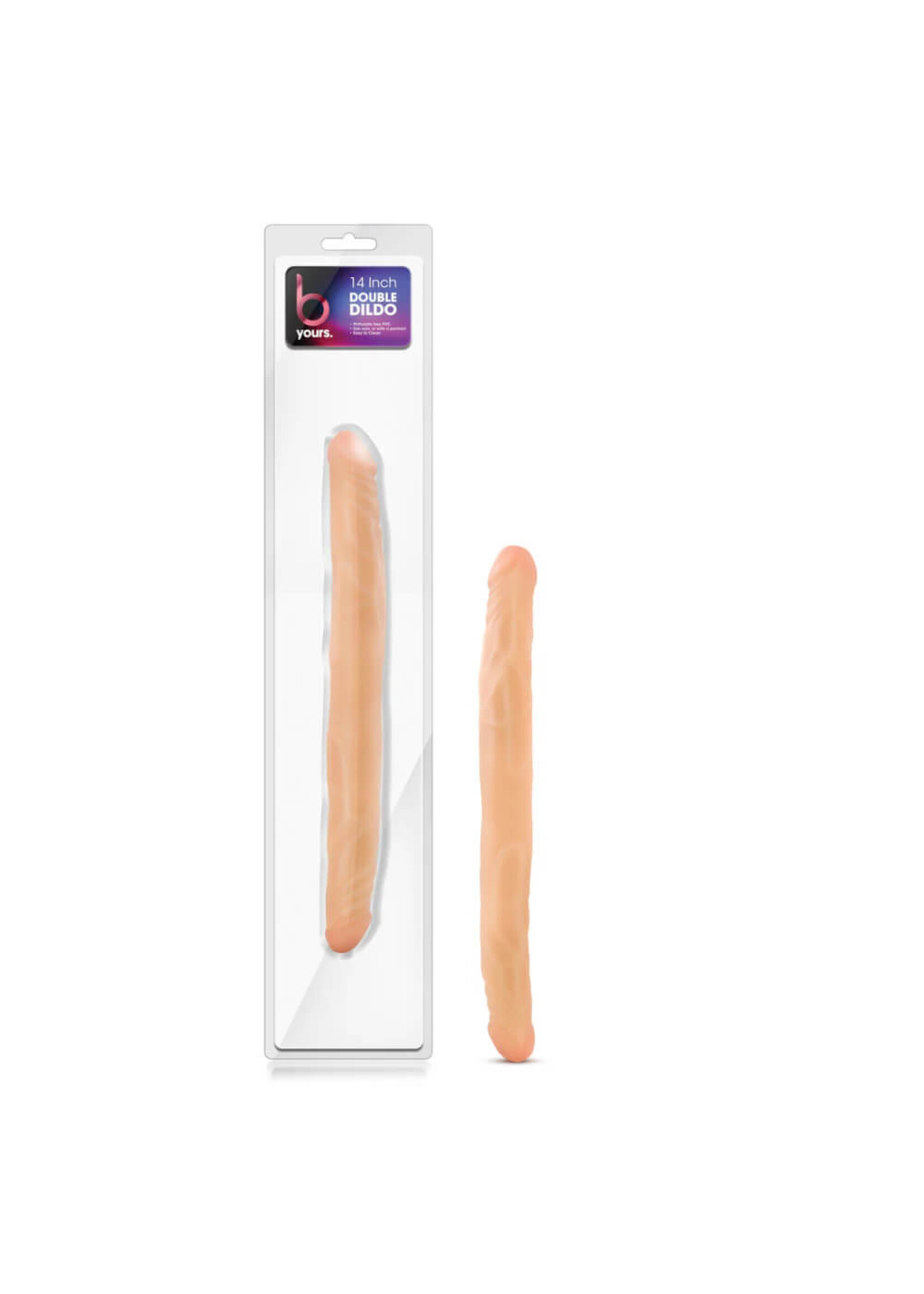 Blush B Yours - 14" Double Dildo - Beige