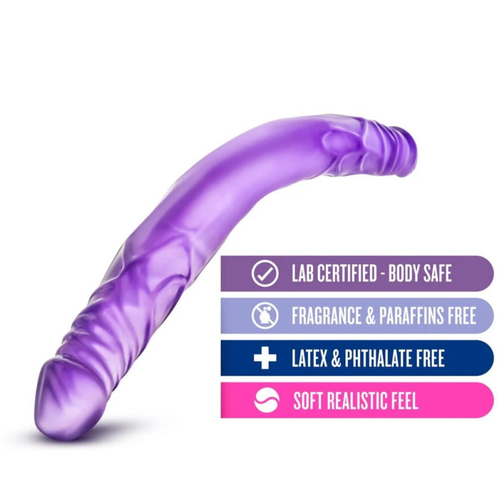 Blush B Yours - 14" Double Dildo Purple