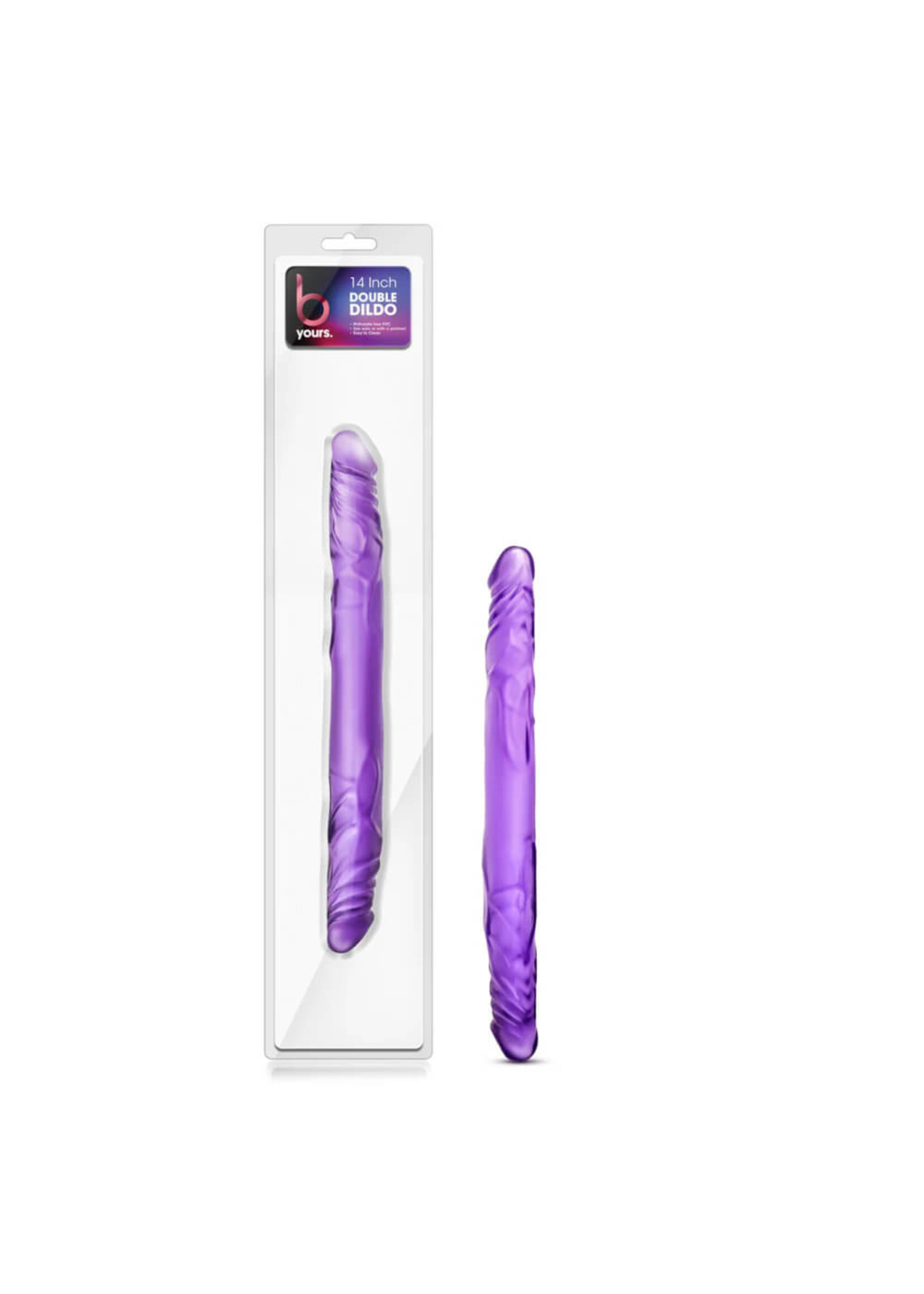 Blush B Yours - 14" Double Dildo Purple