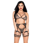 Leg Avenue All Tied Up Shimmer Bra and Panty Set
