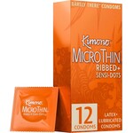 Kimono Kimono MicroThin Ribbed + Sensi-Dots 12pk
