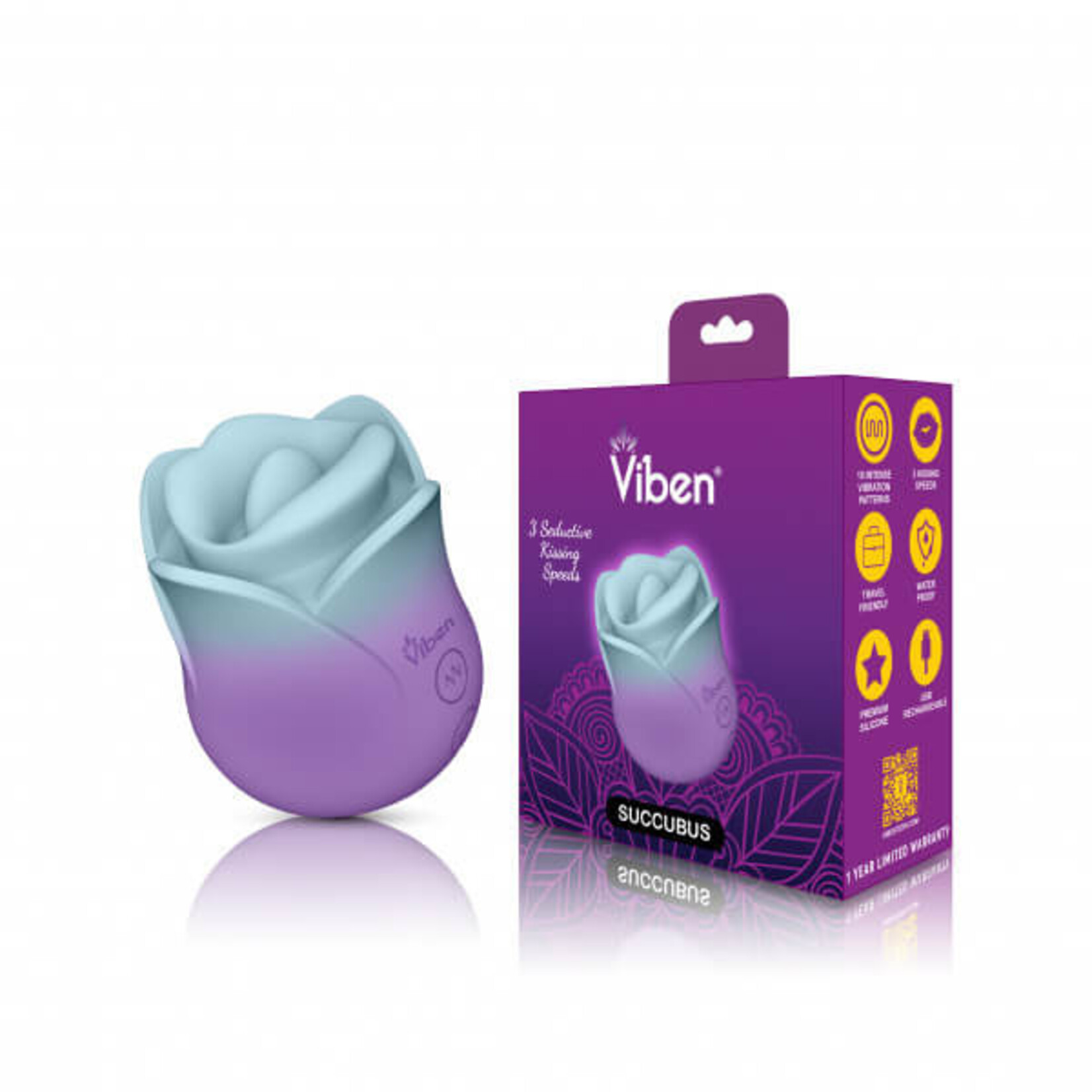 Viben Succubus Vibrating Kissing Rose - Pixie Dust