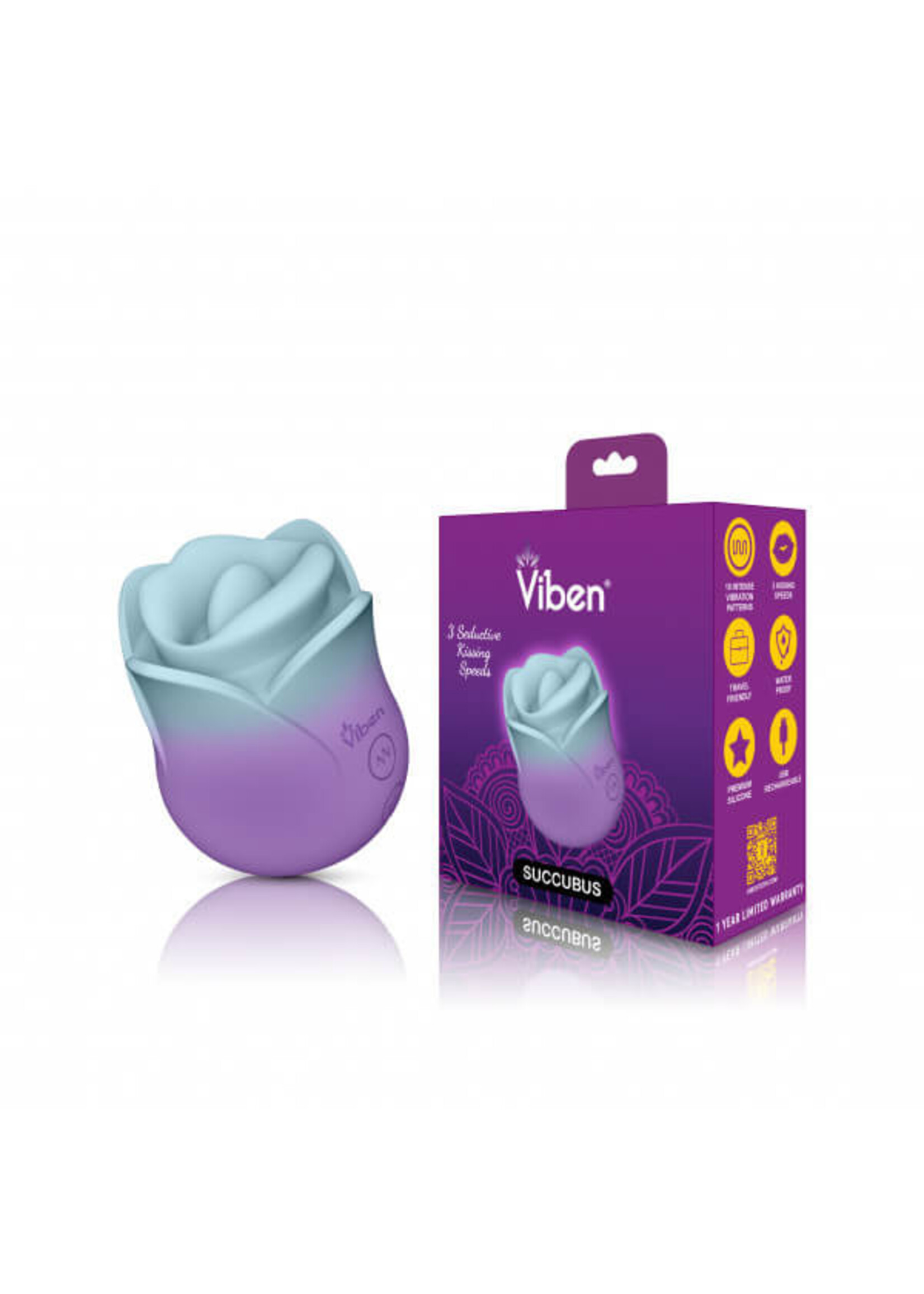 Viben Succubus Vibrating Kissing Rose - Pixie Dust