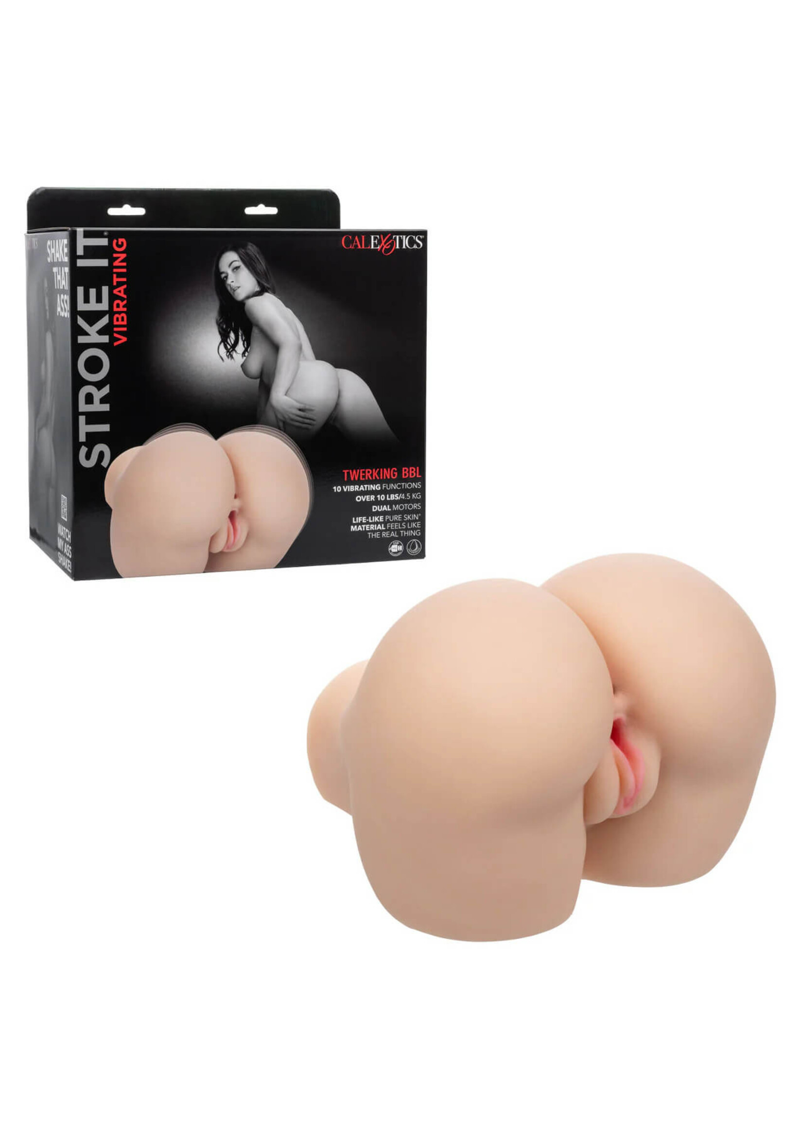 Stroke It Stroke It Vibrating Twerking BBL - Ivory