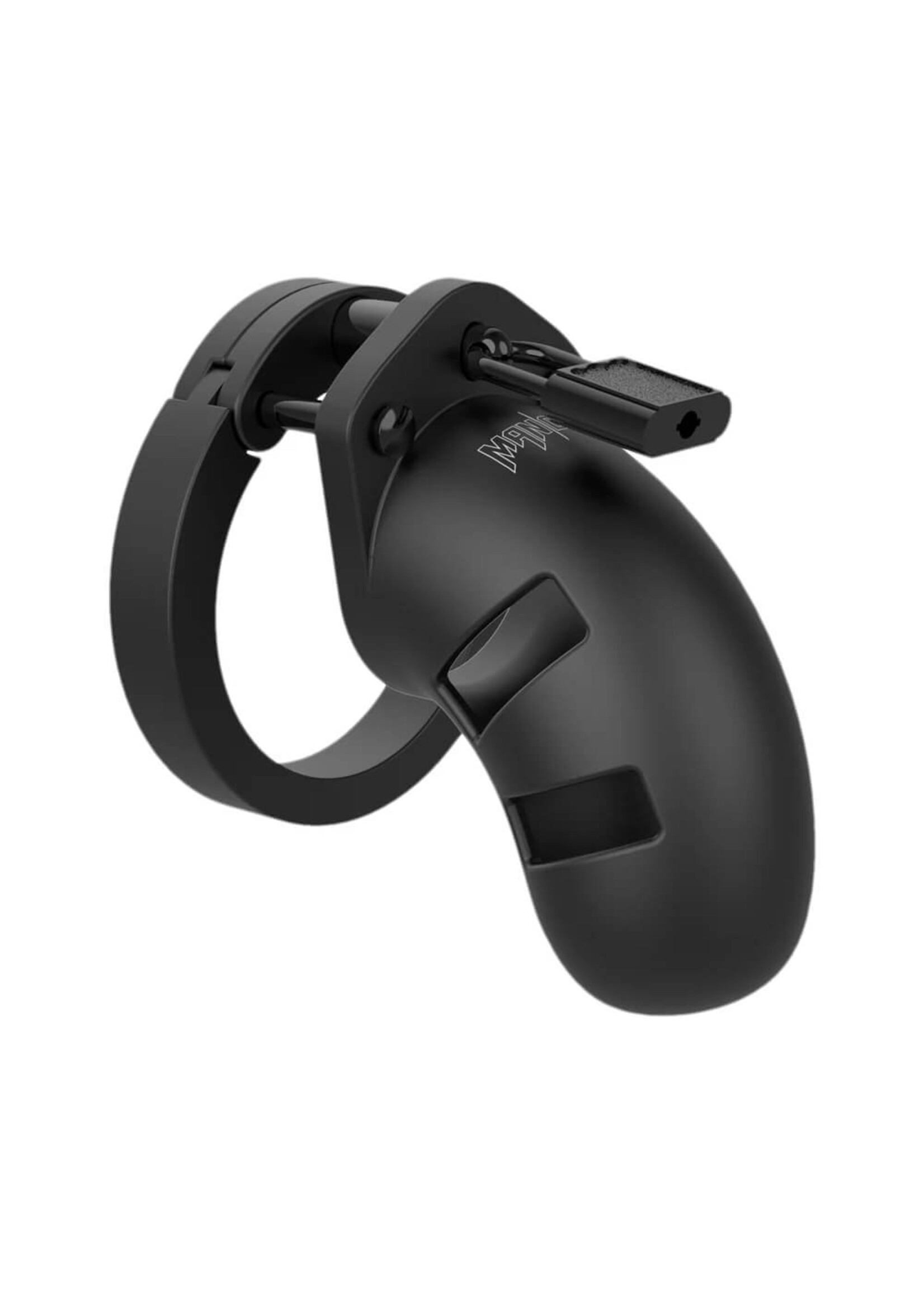 Shots ManCage Model 20 Adjustable 3.5 in. Silicone Chastity Cock Cage Black