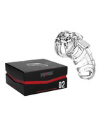 Shots ManCage Model 02 Adjustable 3.5 in. Chastity Cock Cage Clear