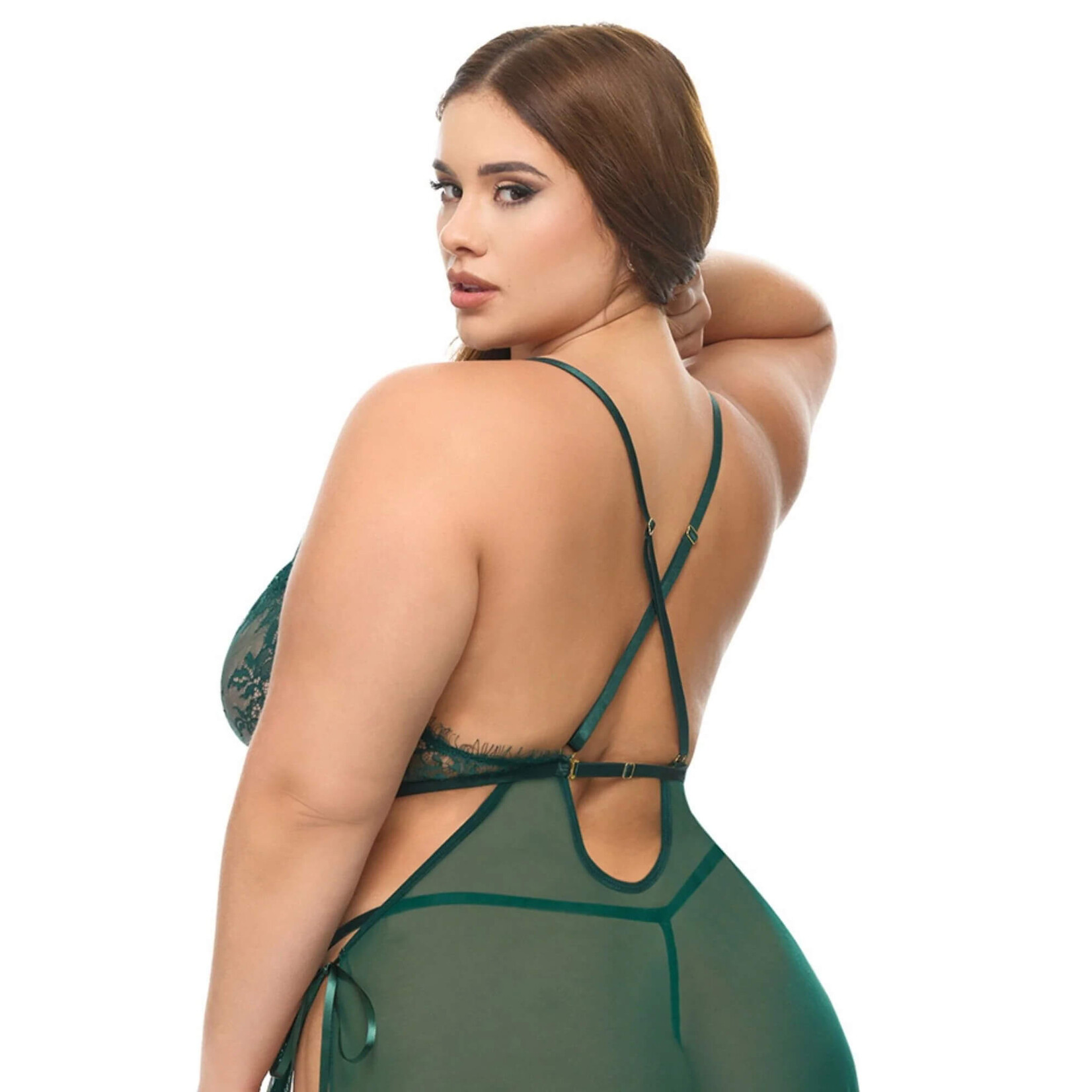 Oh La La Cami Maxi Slip Dress Plus 1X/2X