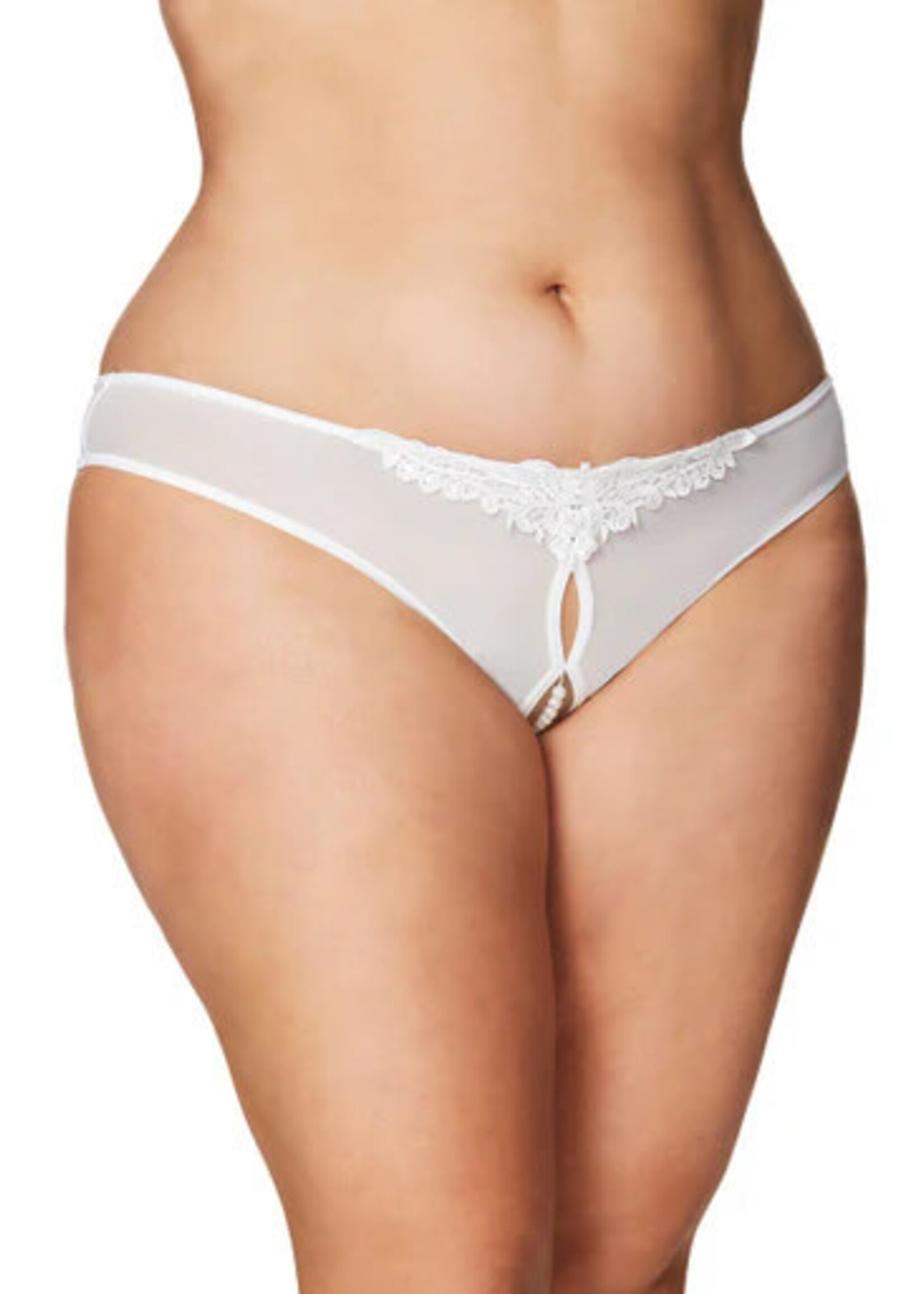 Oh La La Paradise Crotchless Panty w/ Pearls Plus