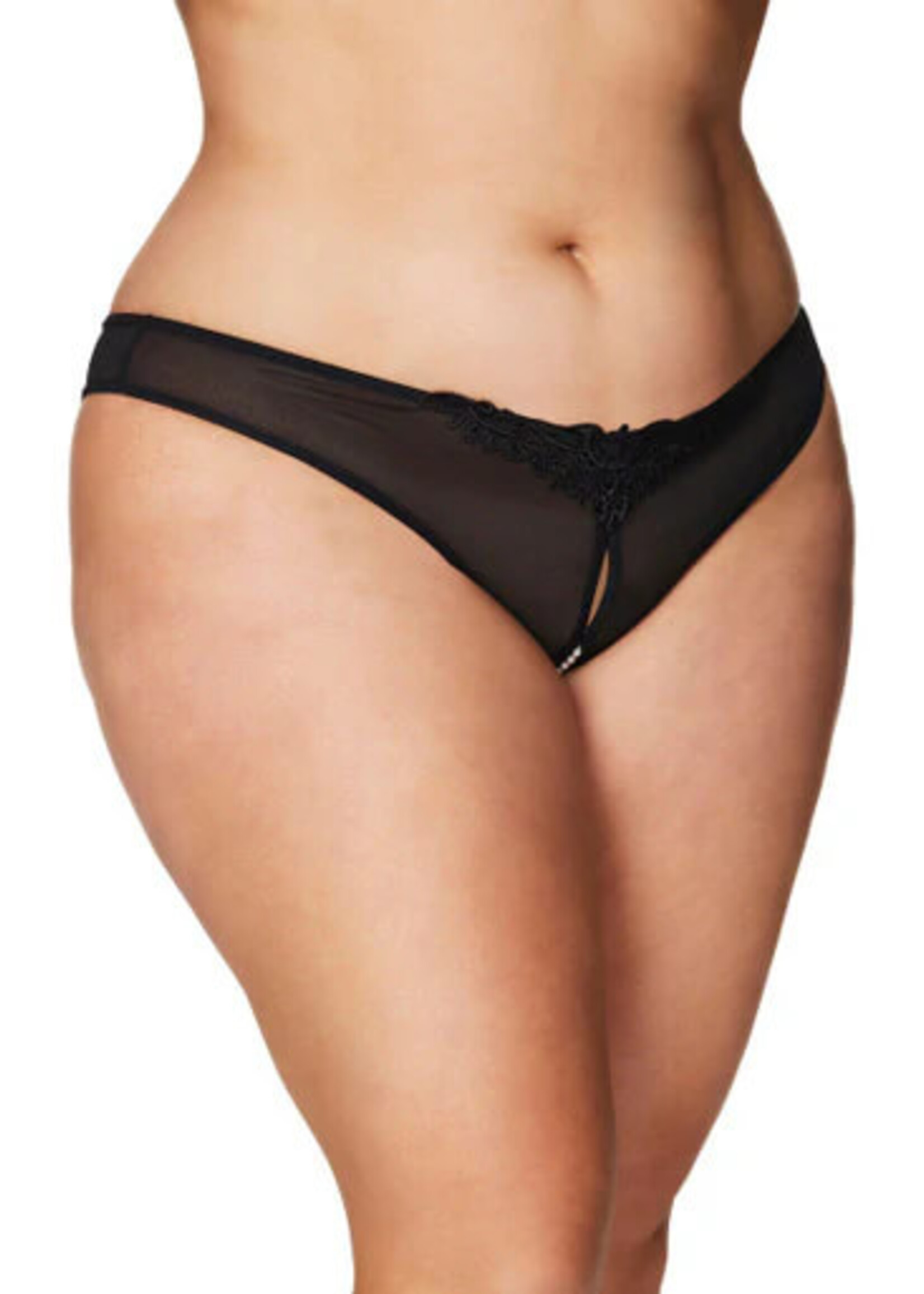 Oh La La Paradise Crotchless Panty w/ Pearls Plus