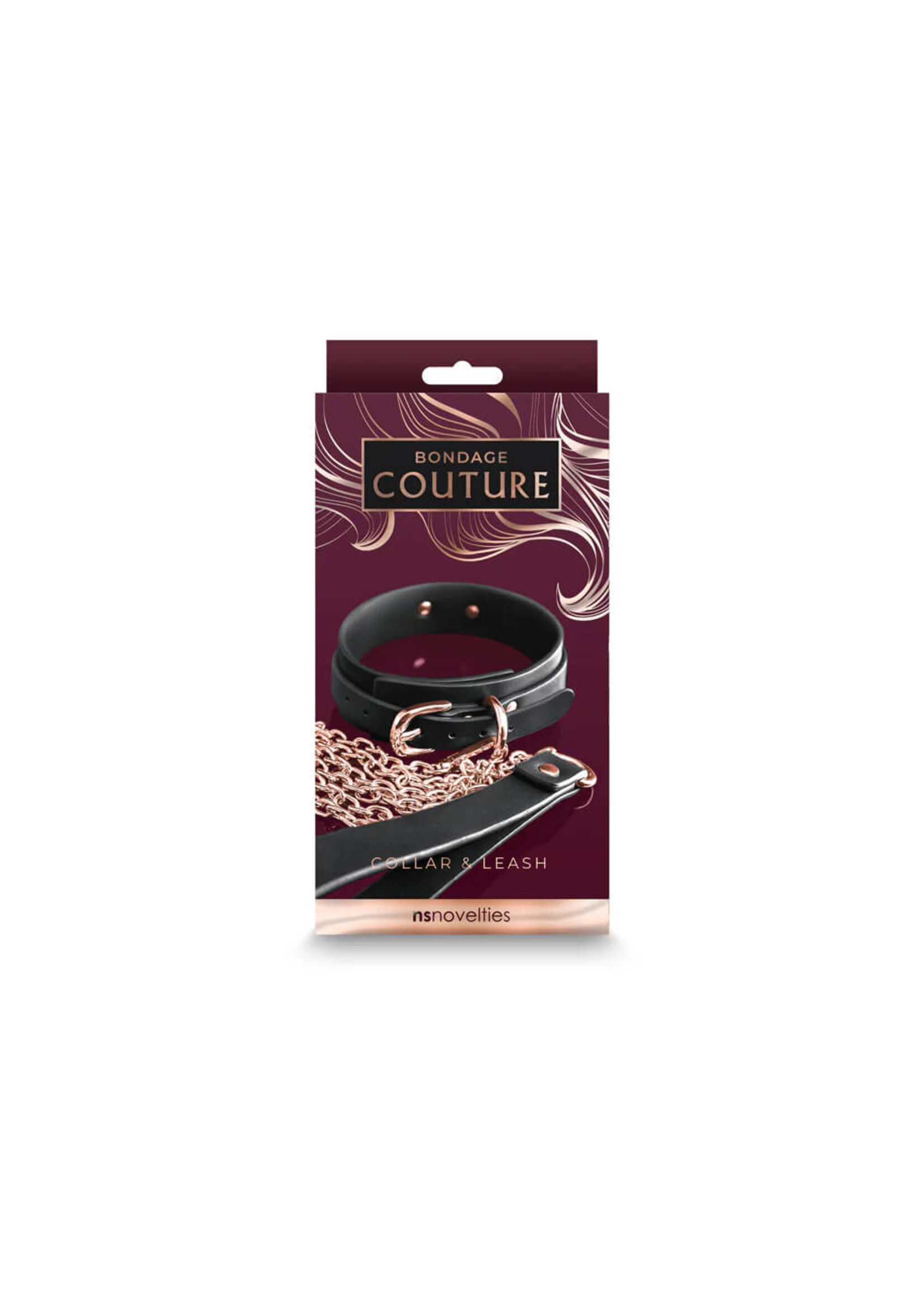 Bondage Couture Bondage Couture - Collar and Leash - Black