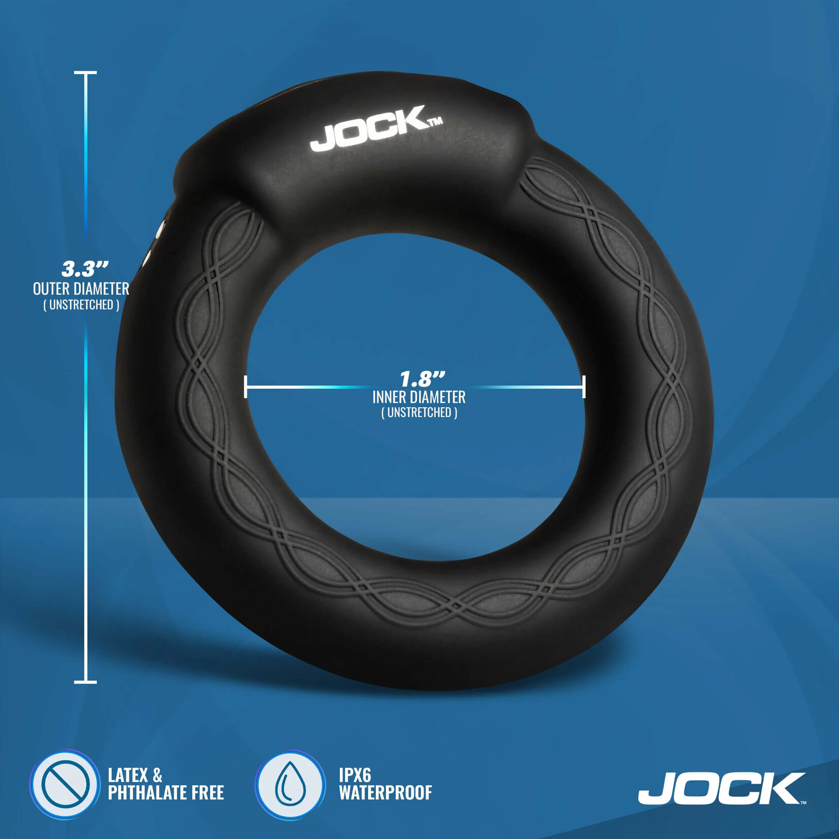Jock Rumbler 1.8" Vibrating & Warming C-Ring