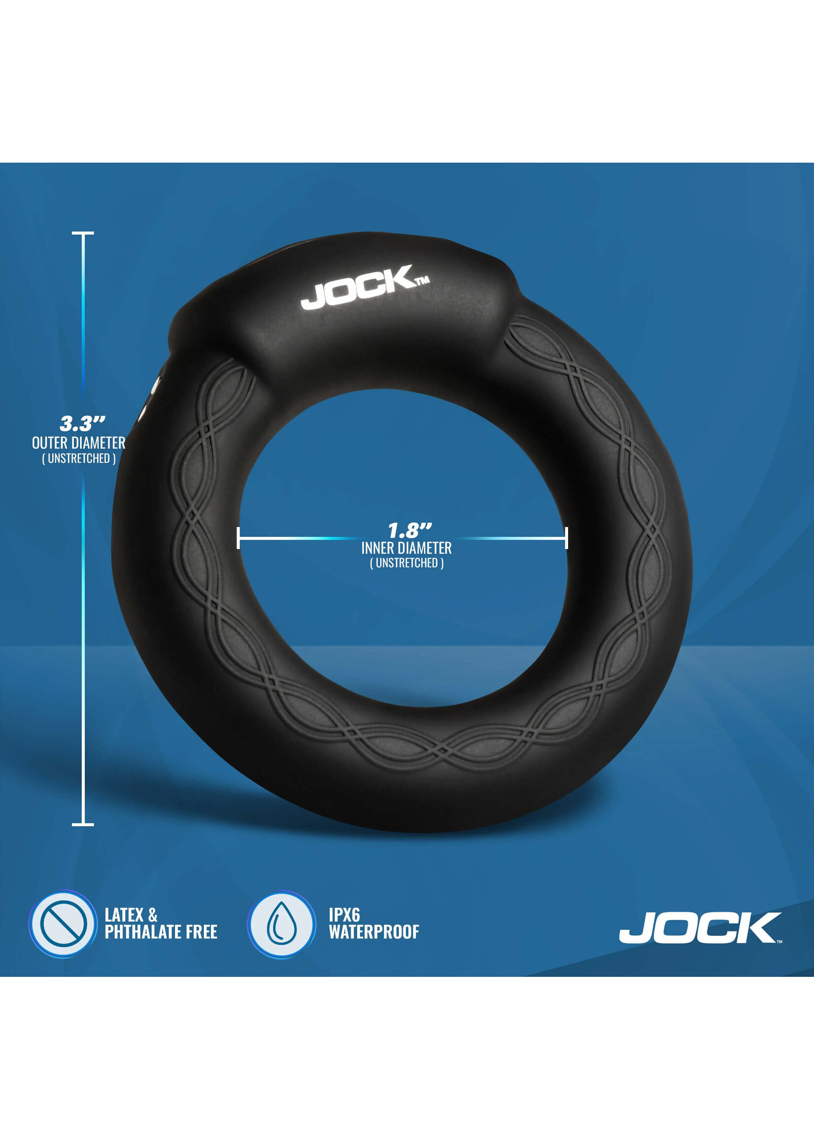 Jock Rumbler 1.8" Vibrating & Warming C-Ring