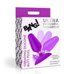 Bang Flexible Vibrating Silicone Butt Plug - Purple