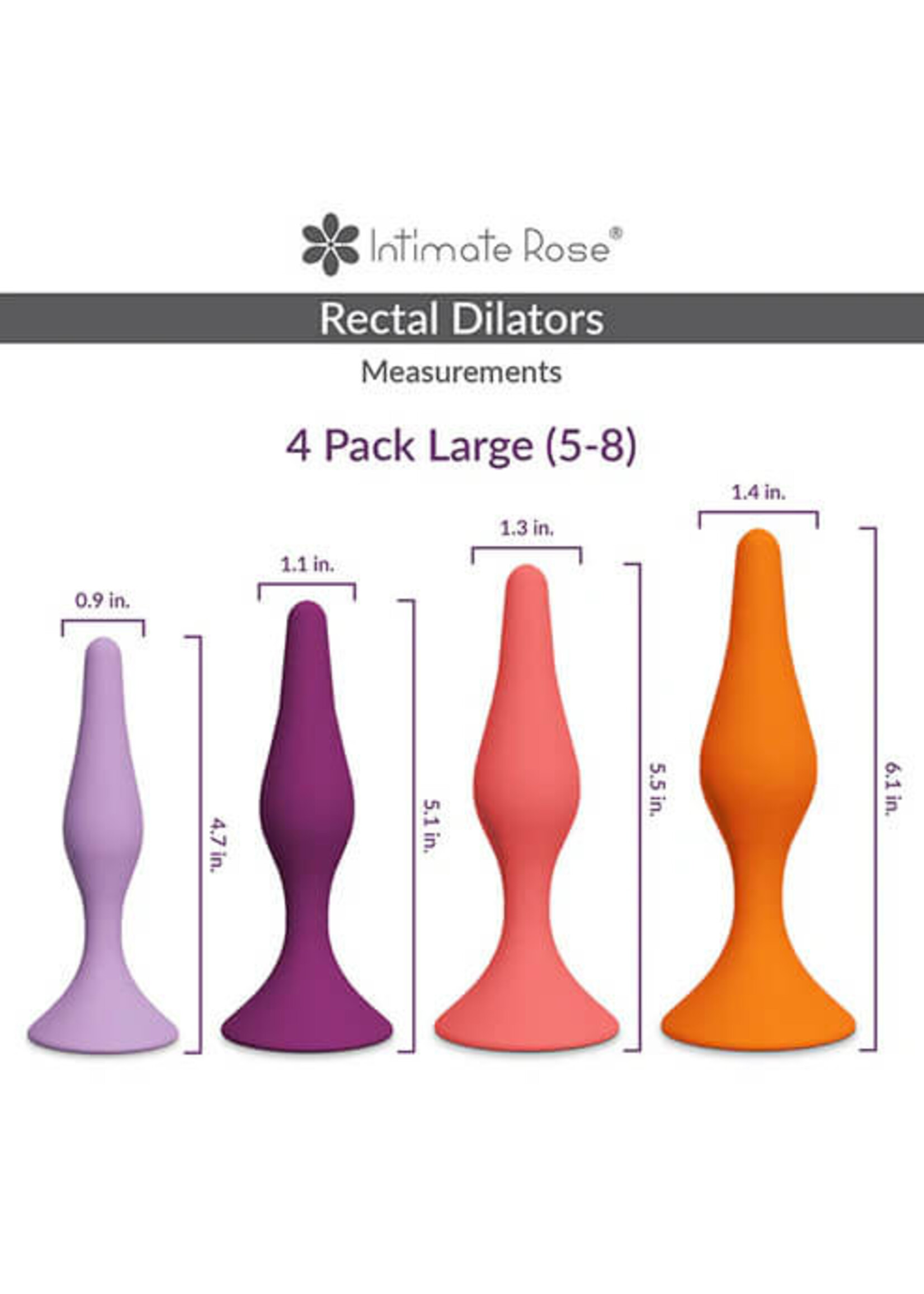 Intimate Rose Large Rectal Trainer Set - Sizes 5 - 8